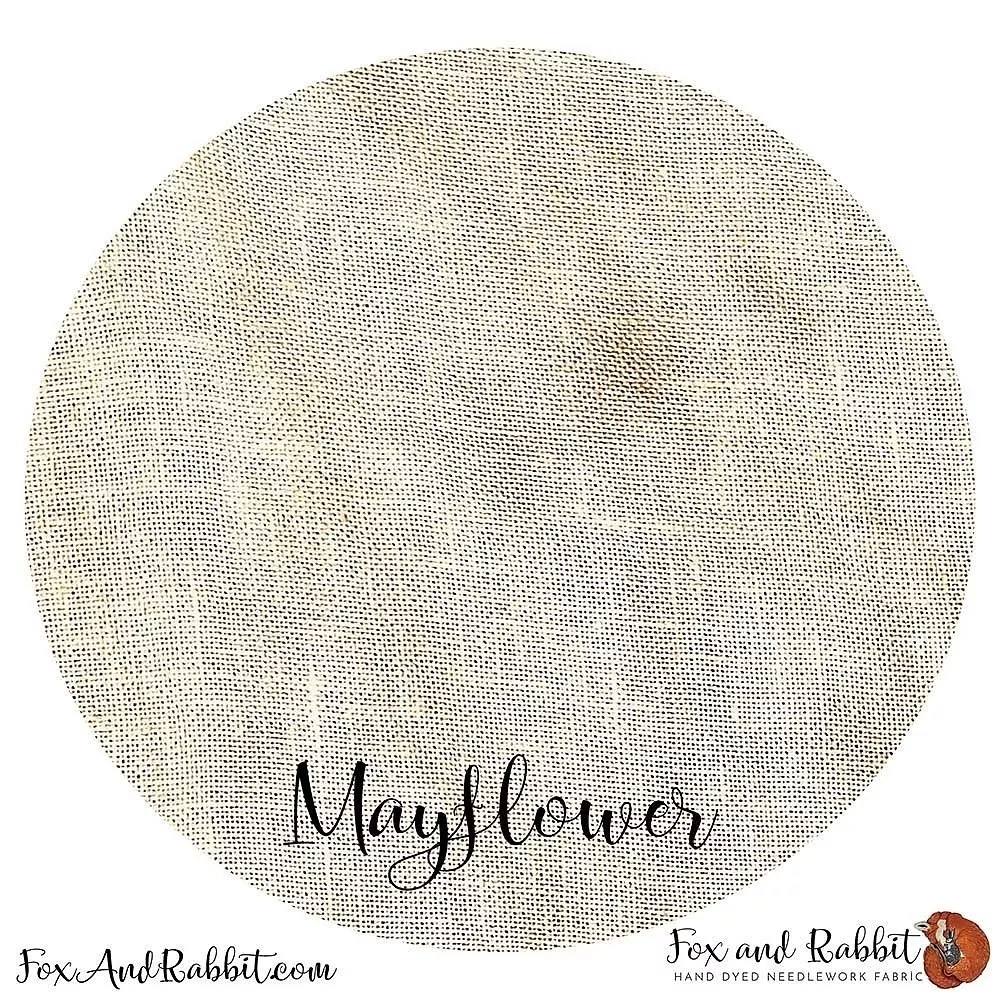 Fox and Rabbit Hand Dyed Linen - Mayflower