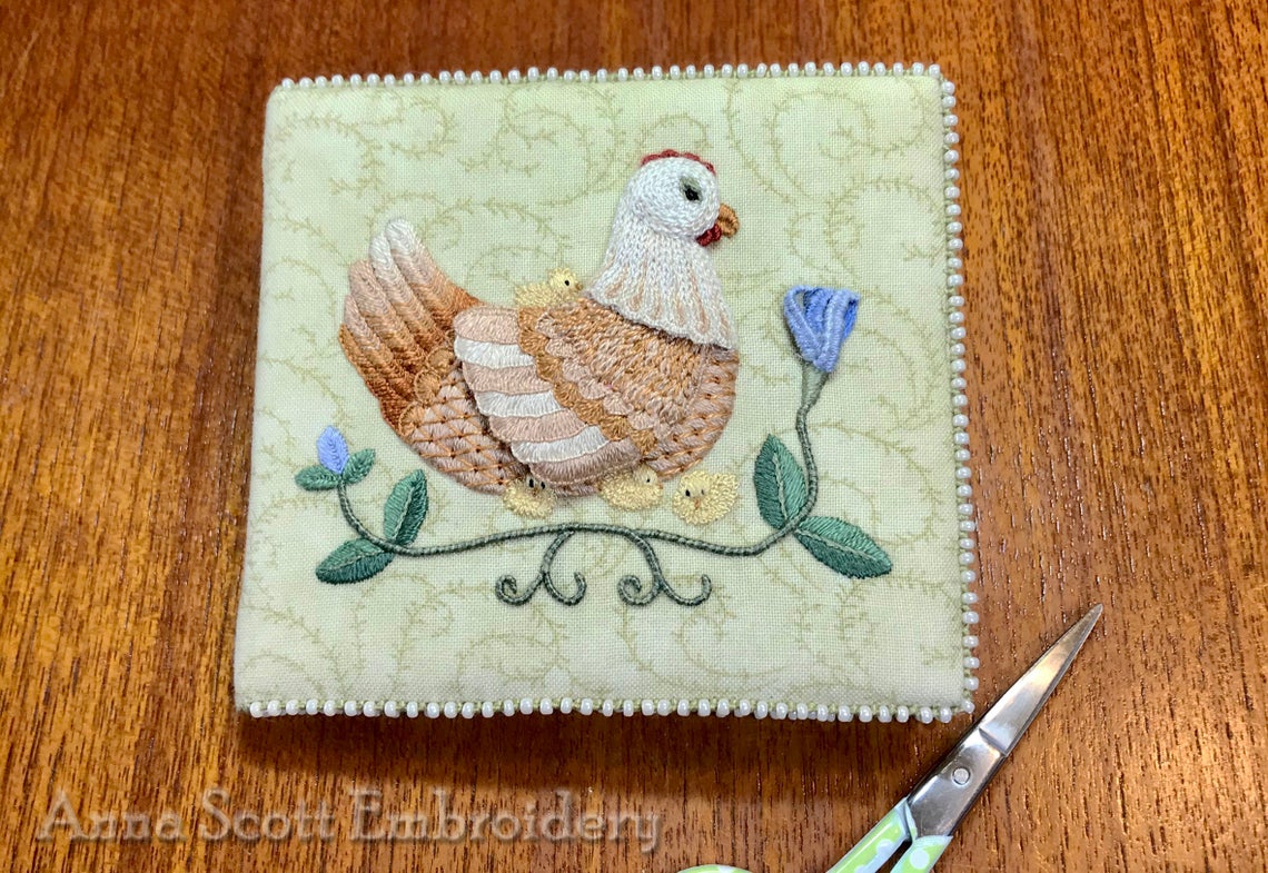 Raised Embroidery Kit - MOTHER HEN Needle Book
