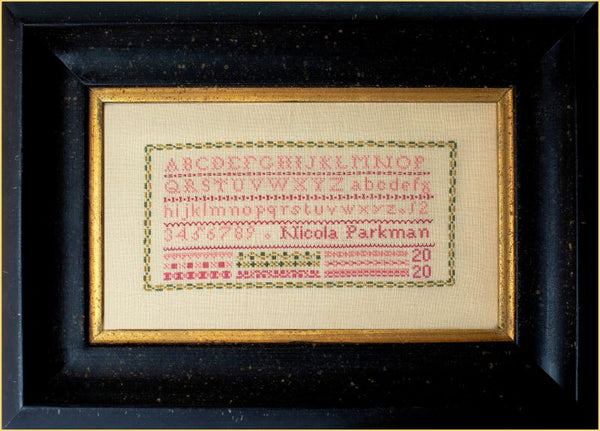 Tickled Pink - Reproduction Sampler Pattern by Hands Across the Sea Samplers (PDF)