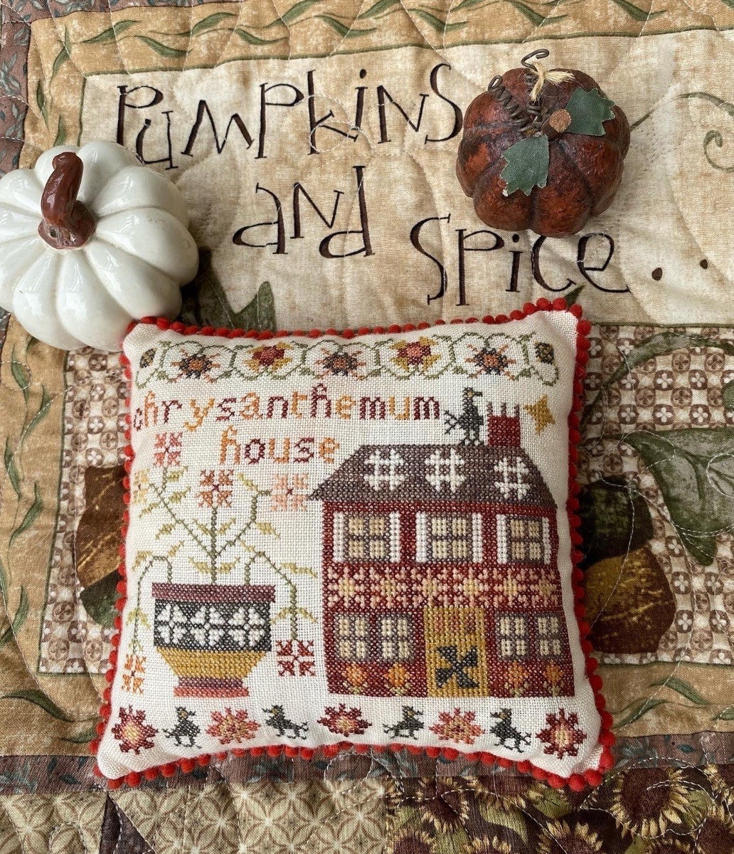 Chrysanthemum House - Cross stitch pattern by Pansy Patch