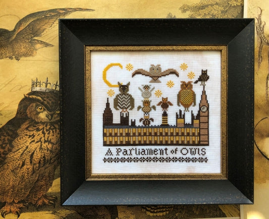 Parliament of Owls - Cross Stitch Pattern by Kathy Barrick