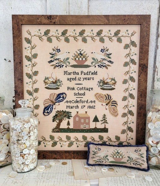 Pink Cottage School - Cross Stitch Pattern by Liz Mathews