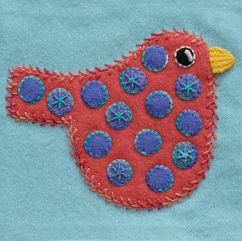 Pre-Cut Block - Polka Dot Bird