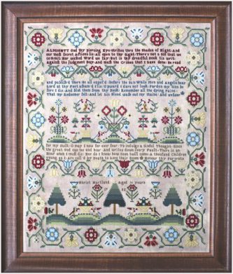 Hariet Hartland 1782 ~ Reproduction Sampler Pattern by Hands Across the Sea Samplers