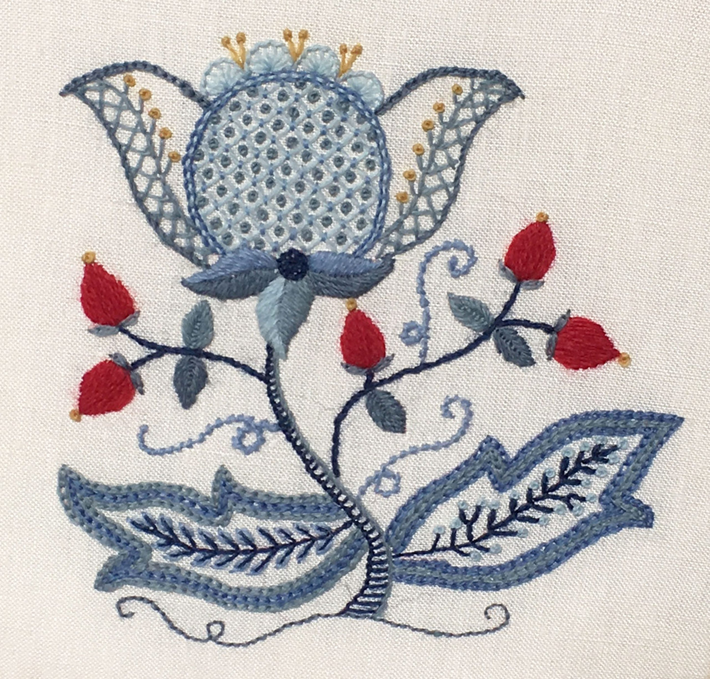 Crewel Embroidery Kit ~ Rosehips