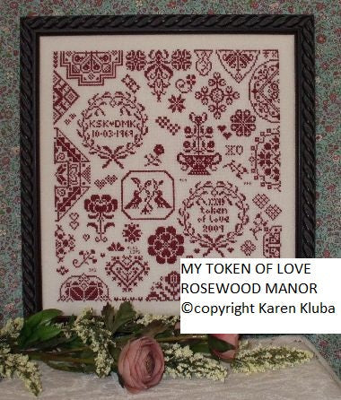 My Token of Love - Cross Stitch Pattern by Rosewood Manor