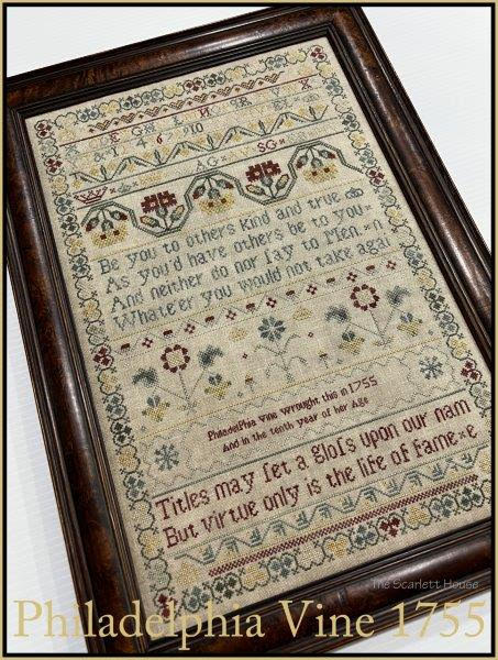 Philadelphia Vine 1755 - Cross Stitch Pattern by The Scarlett House