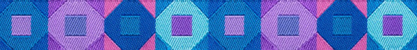 Blue & Purple Ribbon - Fresh Cut by Sue Spargo