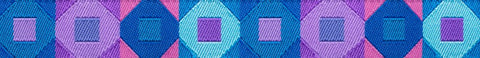Blue & Purple Ribbon - Fresh Cut by Sue Spargo
