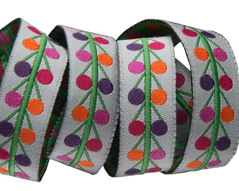 Mini Dots on Grey Ribbon by Sue Spargo