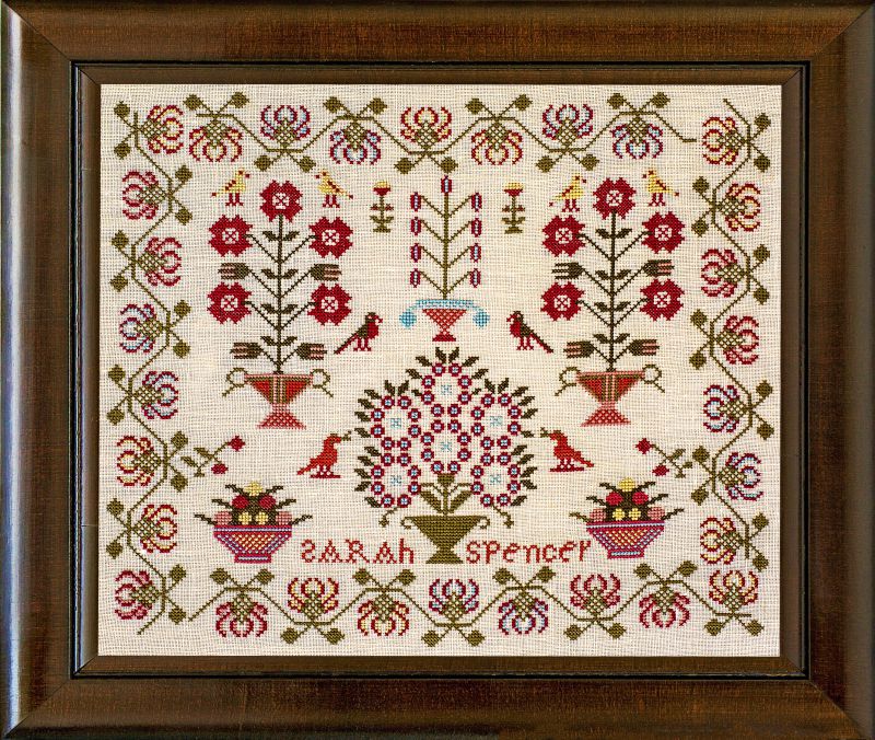 Sarah Spencer 1870 - Reproduction Sampler Pattern by Hands Across the Sea Samplers (PDF)