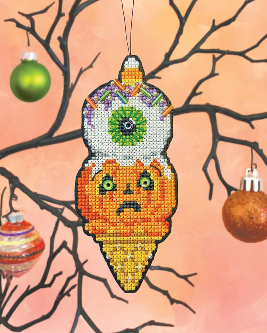 Eye Scream Halloween Ornament Kit - Cross Stitch Kit by Satsuma Street