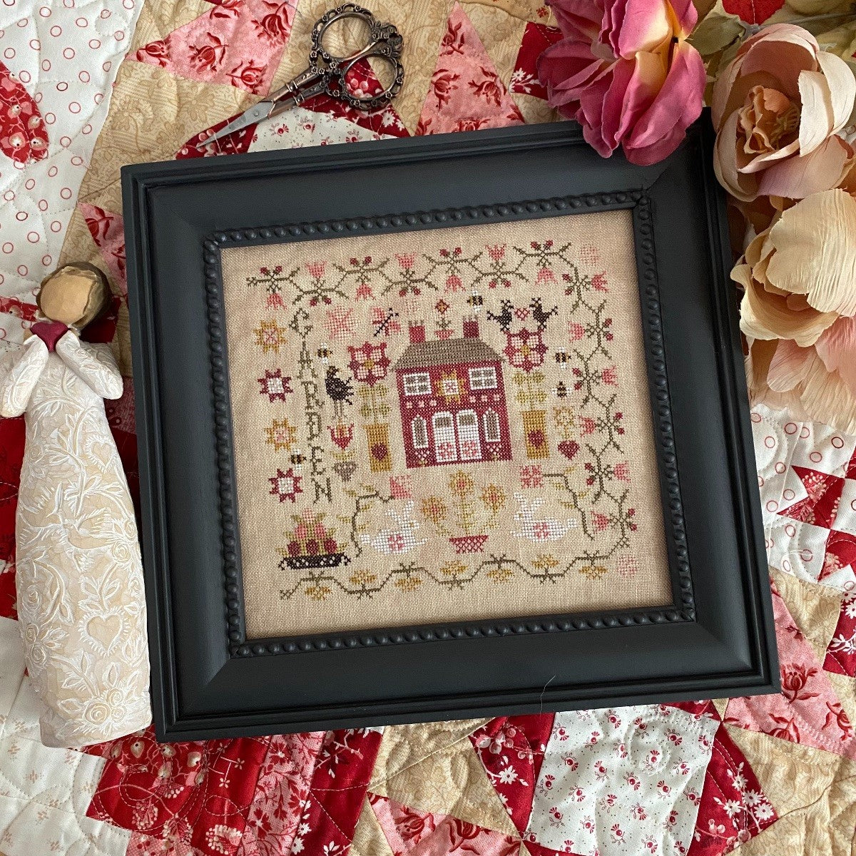 Summer Garden at Cranberry Manor - Cross Stitch Pattern by Pansy Patch