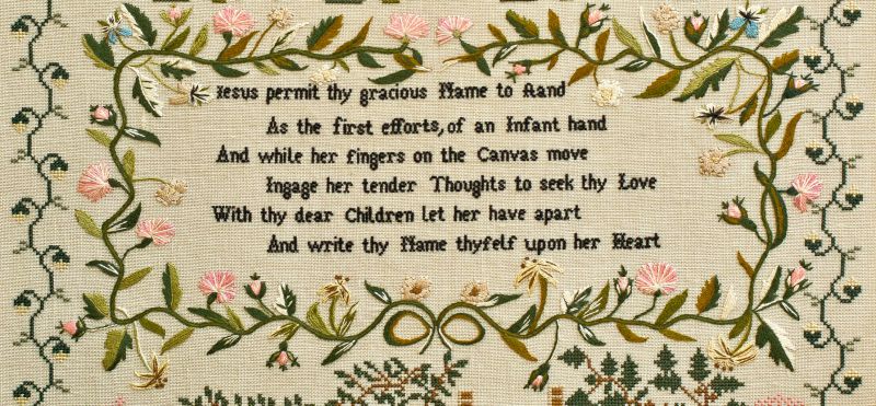 Sarah Borton 1815 ~ Reproduction Sampler Pattern by Hands Across the Sea Samplers