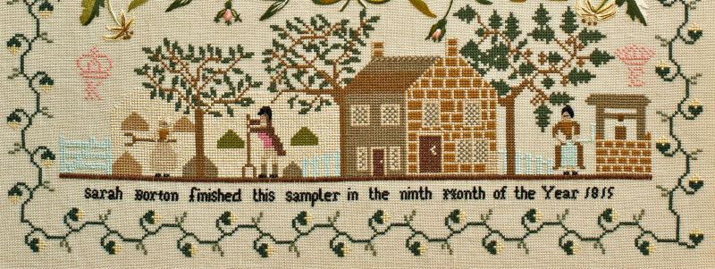 Sarah Borton 1815 ~ Reproduction Sampler Pattern by Hands Across the Sea Samplers