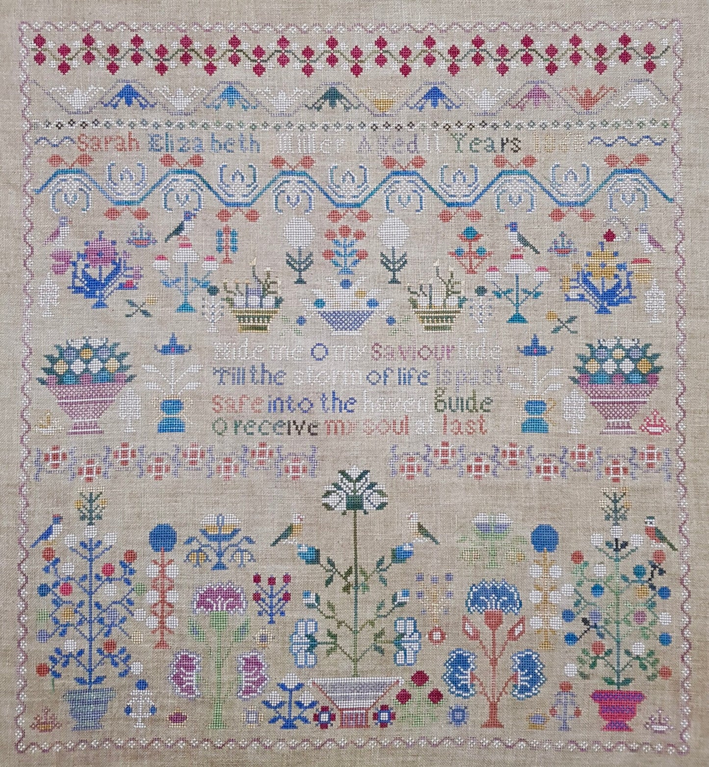 Sarah Elizabeth Miller 1868 Sampler  - Cross Stitch Pattern by Giulia Punti Antichi