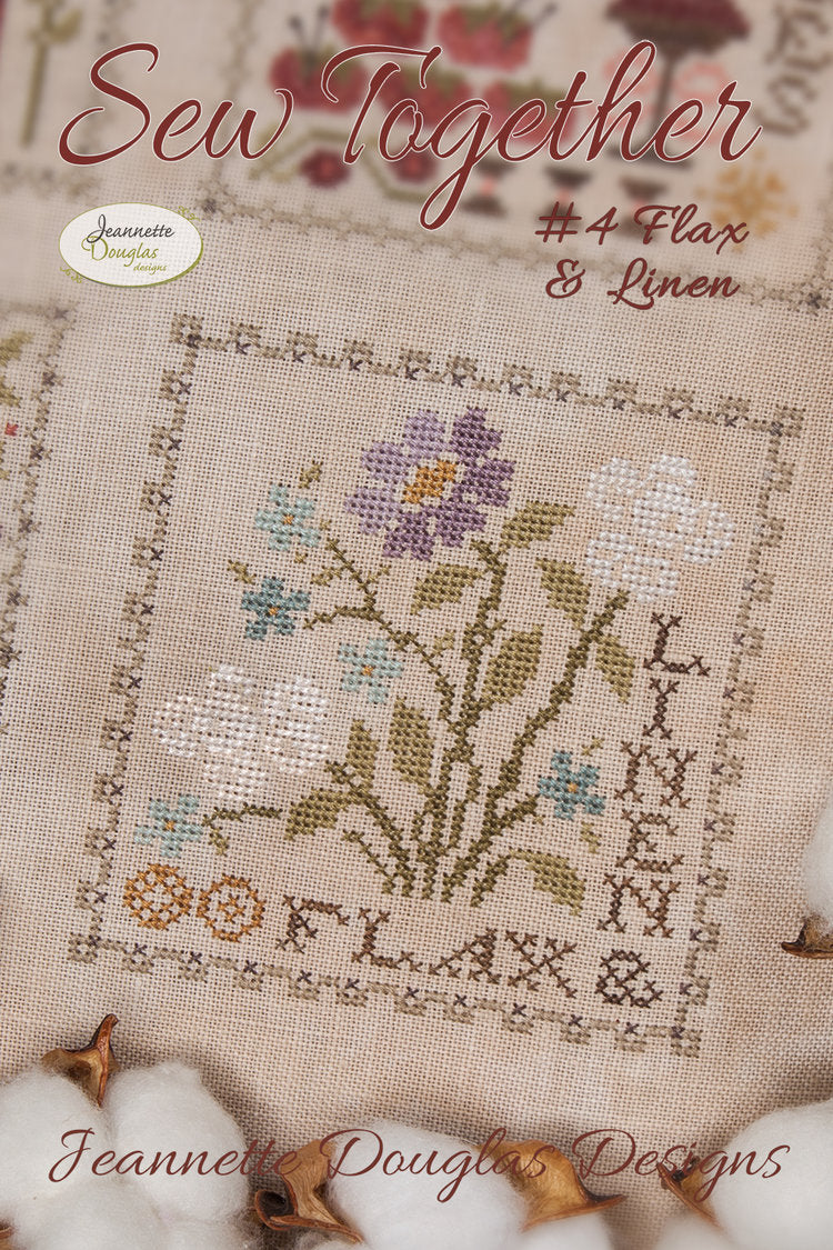 Sew Together #4 Flax & Linen - Cross Stitch Pattern by Jeannette Douglas