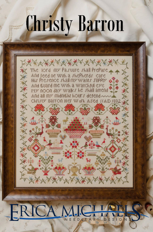Christy Barron 1832 Reproduction Sampler by Erica Michaels