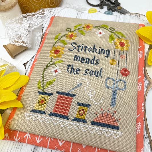Stitching Mends the Soul - Cross Stitch Pattern by Tiny Modernist