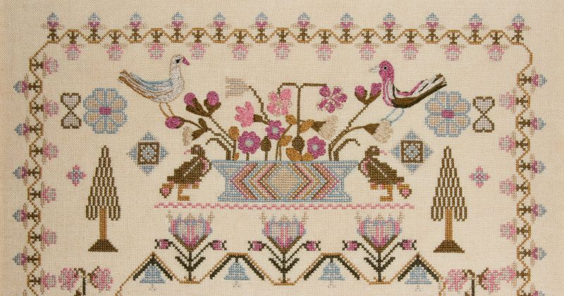 Jenefer Gilbert 1818 ~ Reproduction Sampler Pattern by Hands Across the Sea Samplers