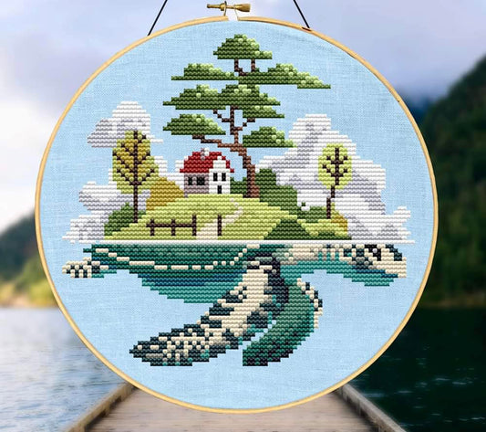 Turtle Island - Cross Stitch Pattern by Autumn Lane Stitchery
