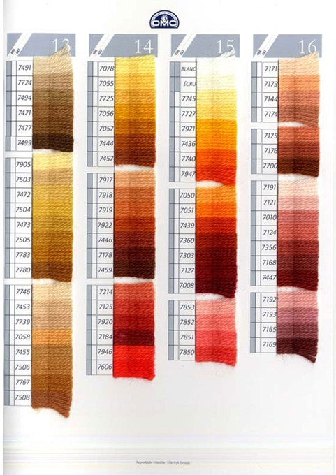 Tapestry Wool DMC - Black, White, Ecru & 7003-7199