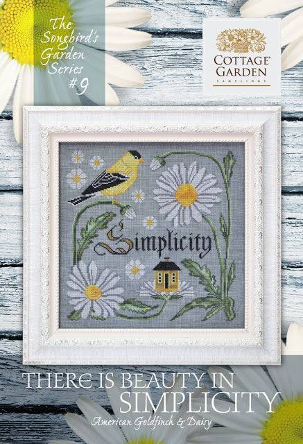 Songbird's Garden #09 - There is Beauty in Simplicity -Cross Stitch Chart by Cottage Garden Samplings