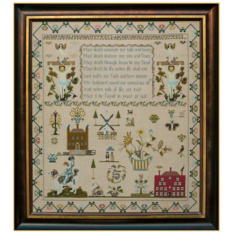 Hannah Gaskell 1823 ~ Reproduction Sampler Pattern by Hands Across the Sea Samplers