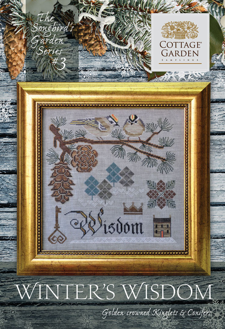 Songbird's Garden #03 - Winter Wisdom- Cross Stitch Chart by Cottage Garden Samplings