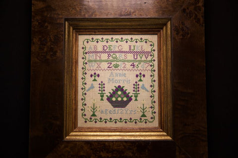Annie Morris ~ Reproduction Sampler Pattern by Hands Across the Sea Samplers