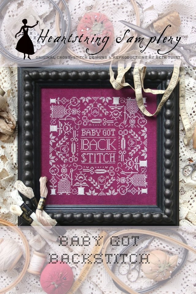 Baby Got Backstitch - Cross Stitch Pattern by Heartstring Samplery