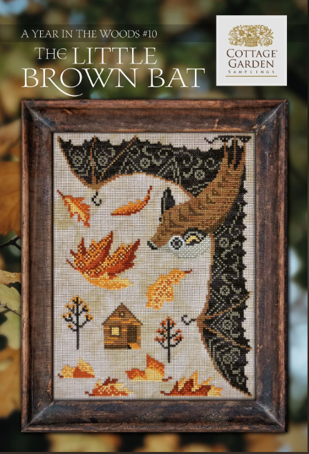 A Year In The Woods #10 The Little Brown Bat - Cross Stitch Pattern