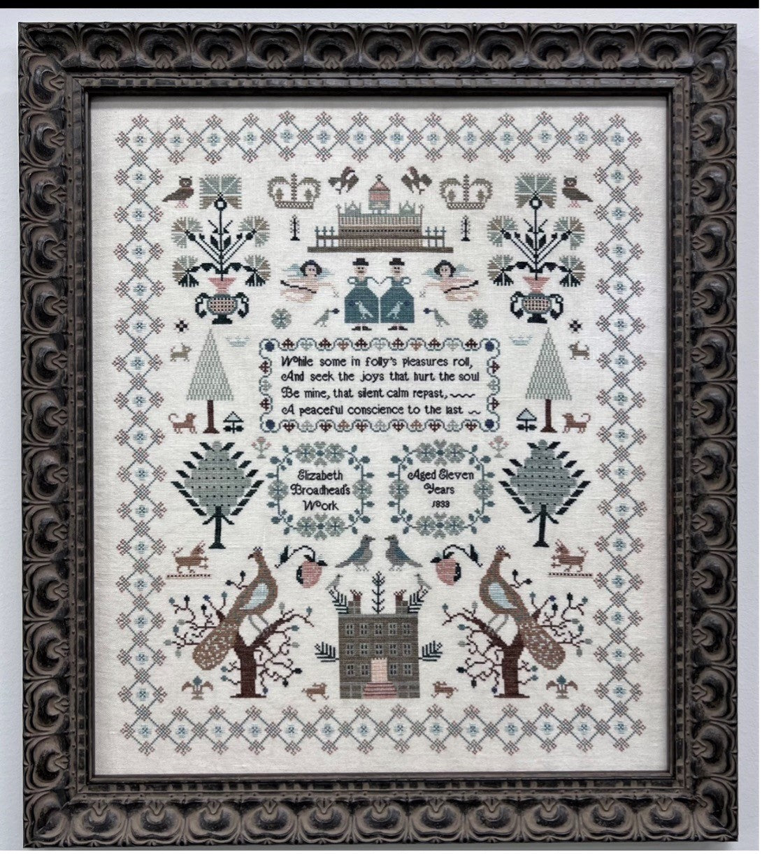 Elizabeth Broadhead - Reproduction Sampler Pattern by Fox & Rabbit Designs