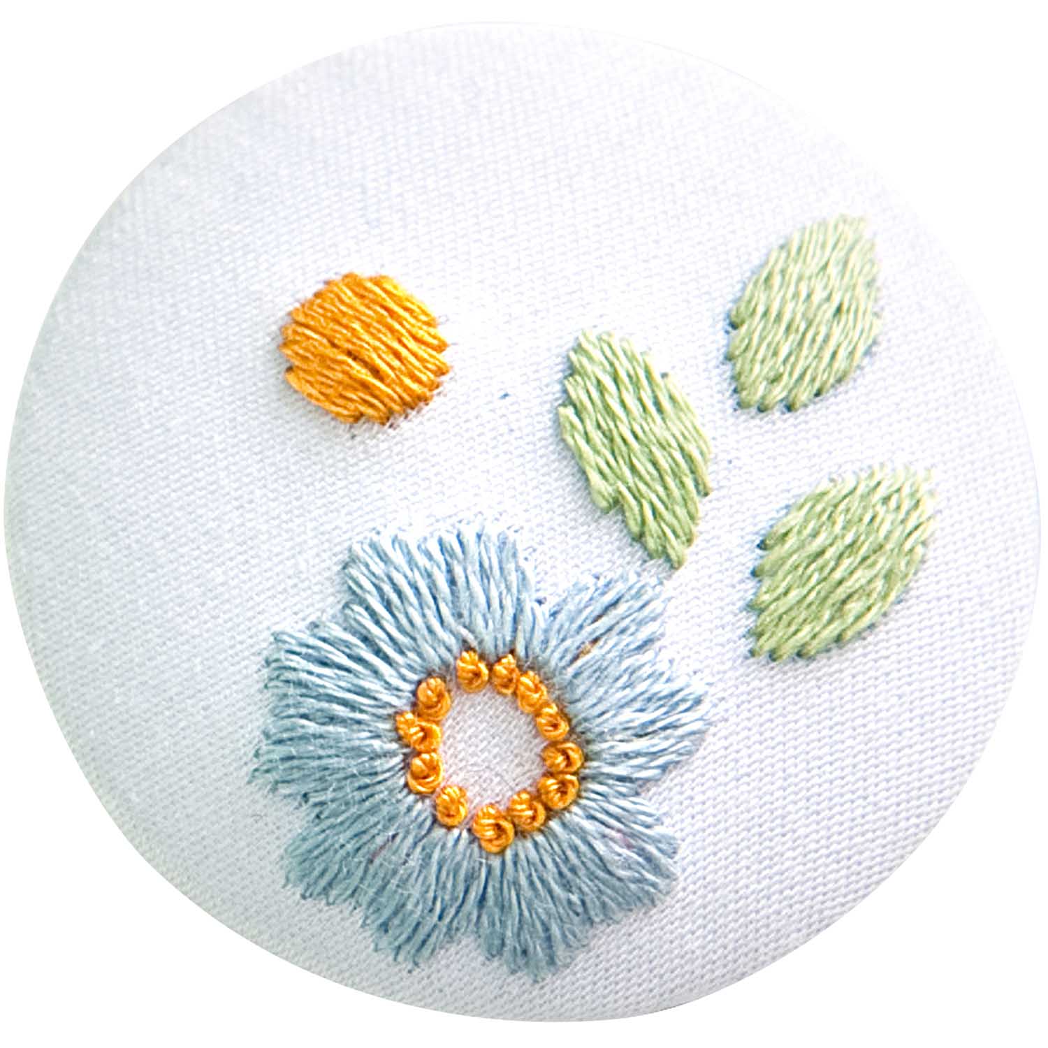 Rico Design Embroidered Covered Button Kit