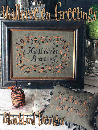 Hallowe'en Greetings - Cross Stitch Chart by Blackbird Designs