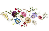Elizabethan Serenade Embroidery Design - Printed Panel by Roseworks