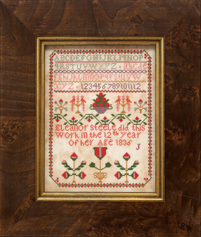 Eleanor Steele 1836 ~ Reproduction Sampler Pattern by Hands Across the Sea Samplers (PDF)