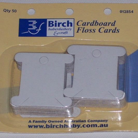 Birch Floss Cardboard Cards Pack 50
