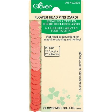 Clover Flower Head Pins 20 pack