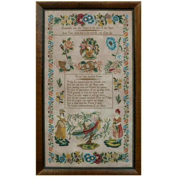 Sarah Daws1840 ~ Reproduction Sampler Pattern by Hands Across the Sea Samplers