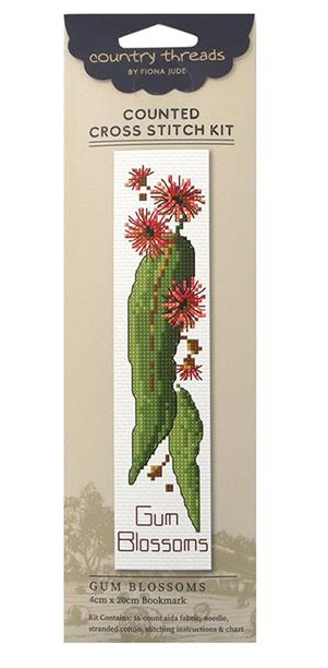 Gum Blossoms Bookmark Kit - Cross Stitch Kit by Country Threads