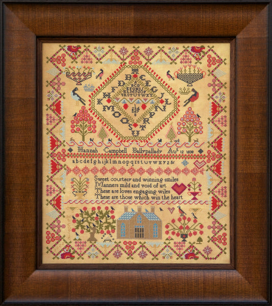 Hannah Campbell - Reproduction Sampler Pattern by Hands Across the Sea Samplers