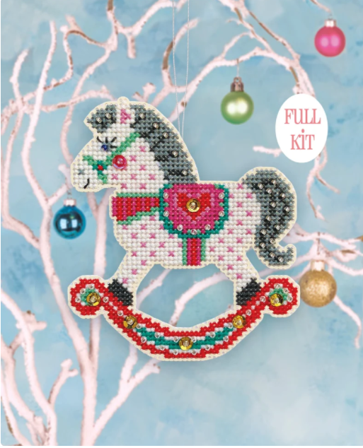 Holiday Horse Ornament Kit - Cross Stitch Kit by Satsuma Street