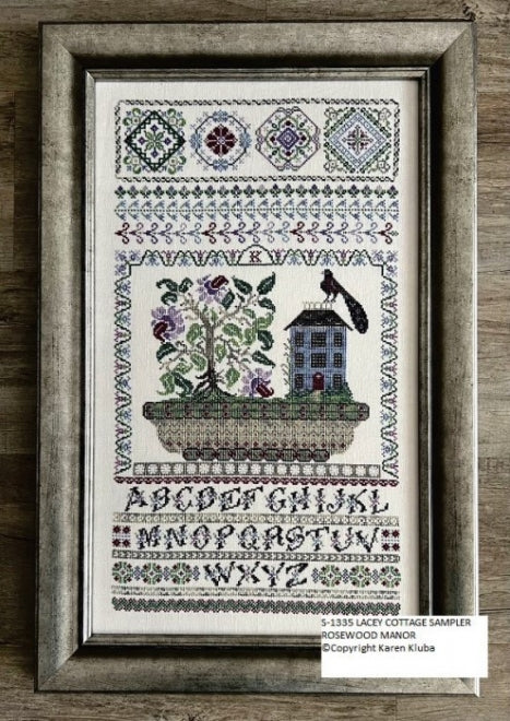 Lacey Cottage Sampler - Cross Stitch Pattern by Rosewood Manor