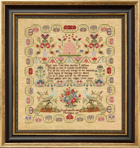 Anna Sophia Bircham 1871 ~ Reproduction Sampler Pattern by Hands Across the Sea Samplers (PDF)