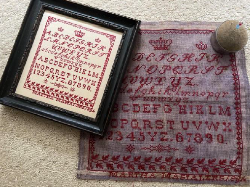 Martha Masialers 1891 - Reproduction Sampler Pattern by Running with Needles & Scissors