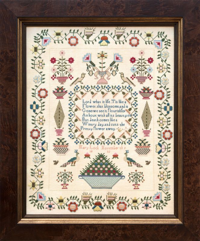 Mary Lock 1832 ~ Reproduction Sampler Pattern by Hands Across the Sea Samplers
