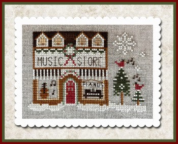Hometown Holiday #23 Music Store - Cross Stitch Pattern by Little House Needleworks