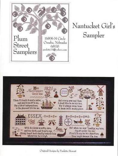 Nantucket Girl's Sampler - Cross Stitch Pattern by Plum Street Samplers
