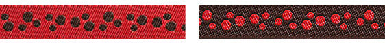 Red & Brown Dots Ribbon (reversible) by Nancy Ziemann